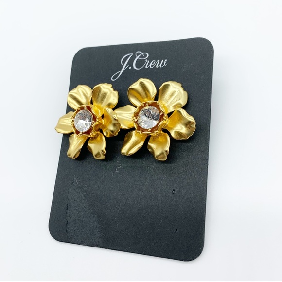 J. Crew Crystal Floral Stud Earrings - Picture 3 of 7